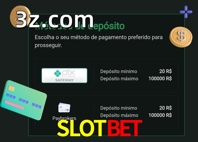 O cassino SLOTBETbet oferece uma grande variedade de métodos de pagamento
